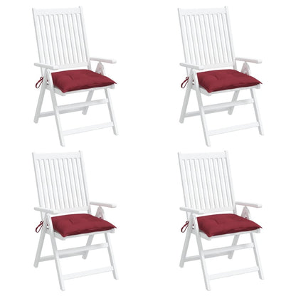 Chair Cushions 4 pcs Wine Red 19.7"x19.7"x2.8" Oxford Fabric