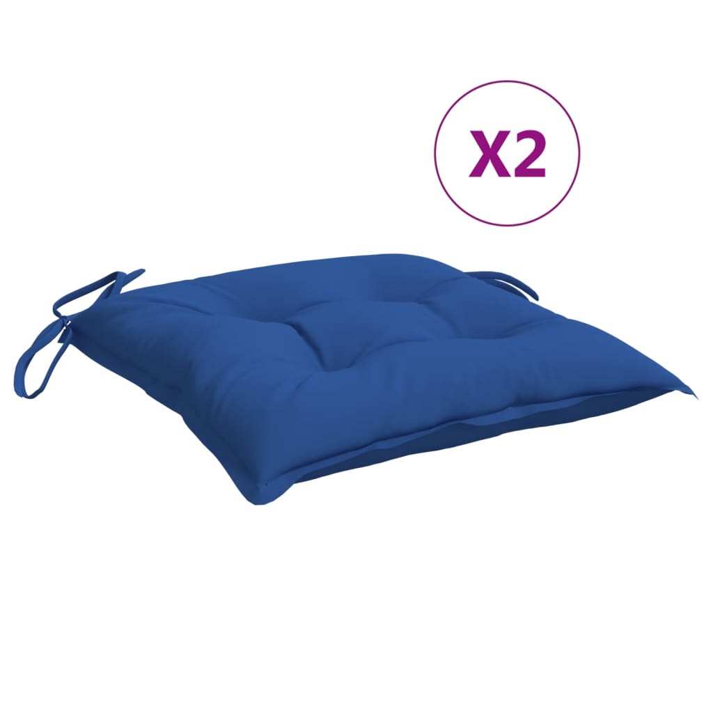 Chair Cushions 2 pcs Blue 19.7"x19.7"x2.8" Oxford Fabric