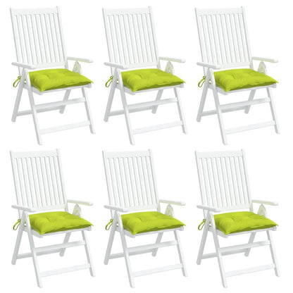 Chair Cushions 6 pcs Bright Green 19.7"x19.7"x2.8" Oxford Fabric