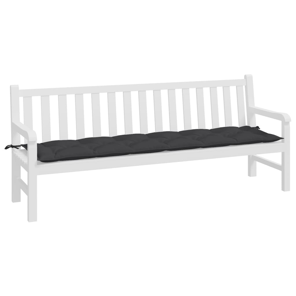Garden Bench Cushion Black 78.7"x19.7"x2.8" Oxford Fabric
