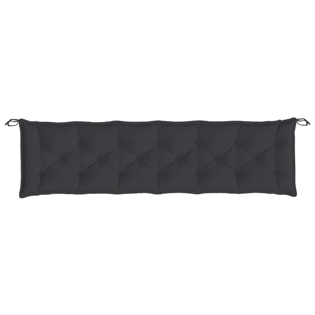 Garden Bench Cushion Black 78.7"x19.7"x2.8" Oxford Fabric