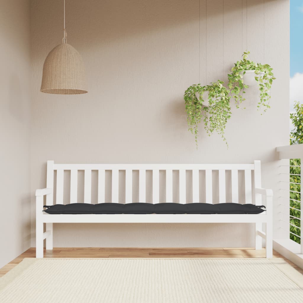 Garden Bench Cushion Black 78.7"x19.7"x2.8" Oxford Fabric