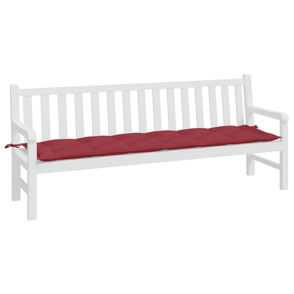 Garden Bench Cushion Wine Red 78.7"x19.7"x2.8" Oxford Fabric