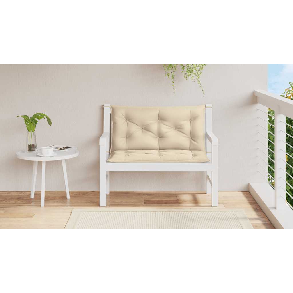 Garden Bench Cushion Beige 39.4"x(19.7"+19.7")x2.8" Oxford Fabric