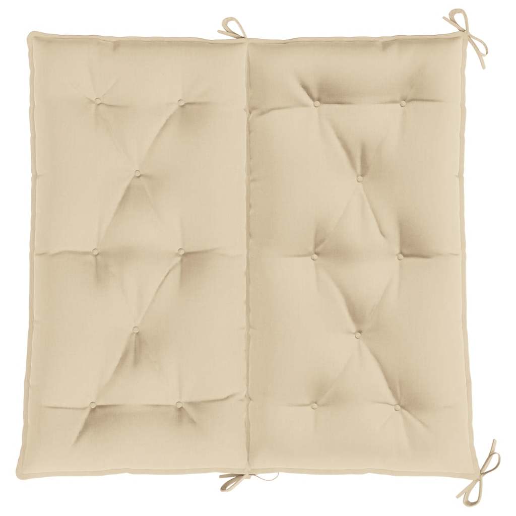 Garden Bench Cushion Beige 39.4"x(19.7"+19.7")x2.8" Oxford Fabric