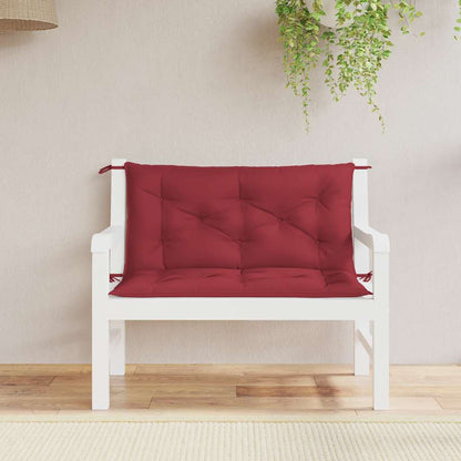 Garden Bench Cushion Wine Red 39.4"x(19.7"+19.7")x2.8" Oxford Fabric