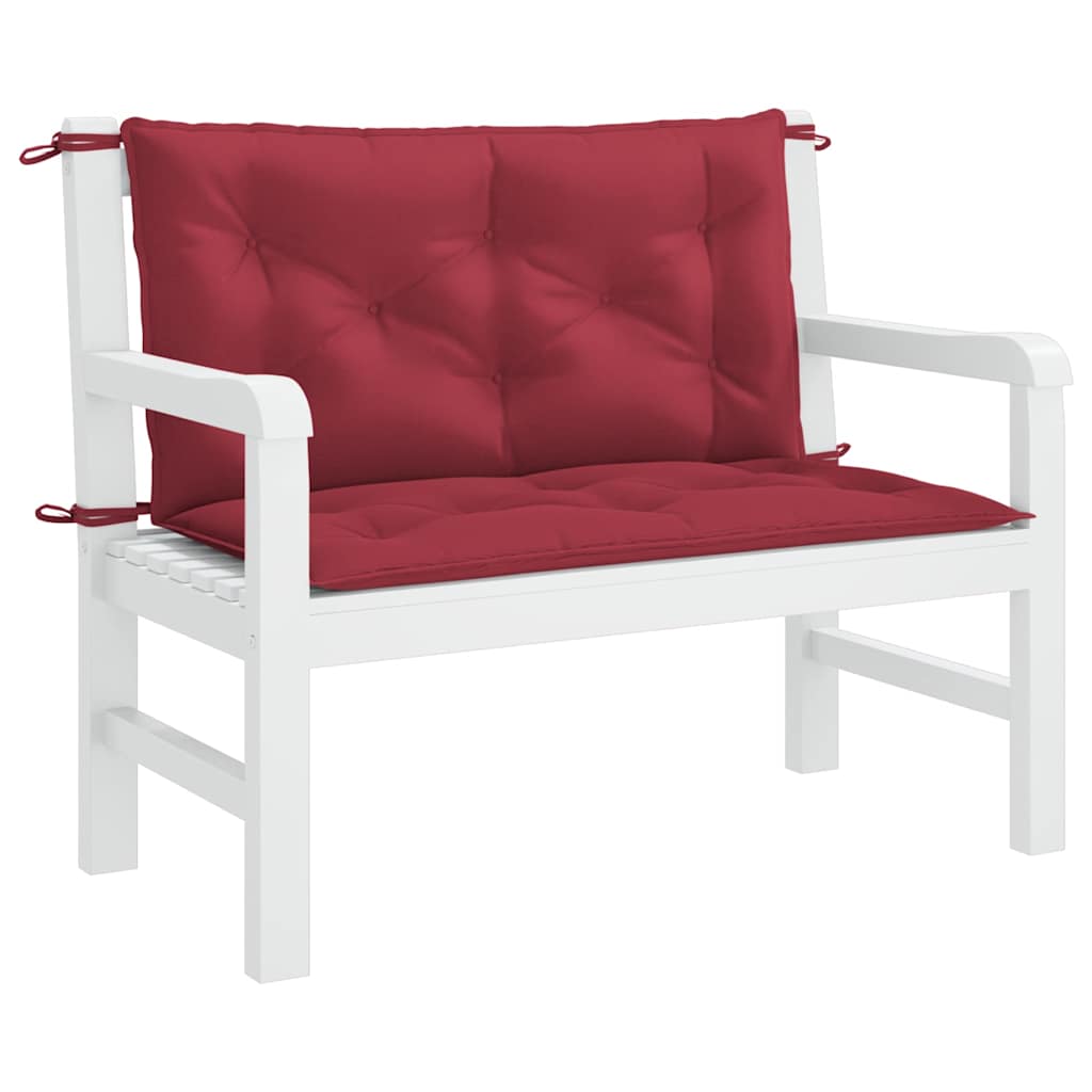 Garden Bench Cushion Wine Red 39.4"x(19.7"+19.7")x2.8" Oxford Fabric