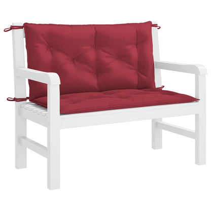 Garden Bench Cushion Wine Red 39.4"x(19.7"+19.7")x2.8" Oxford Fabric