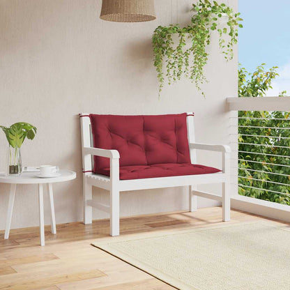 Garden Bench Cushion Wine Red 39.4"x(19.7"+19.7")x2.8" Oxford Fabric