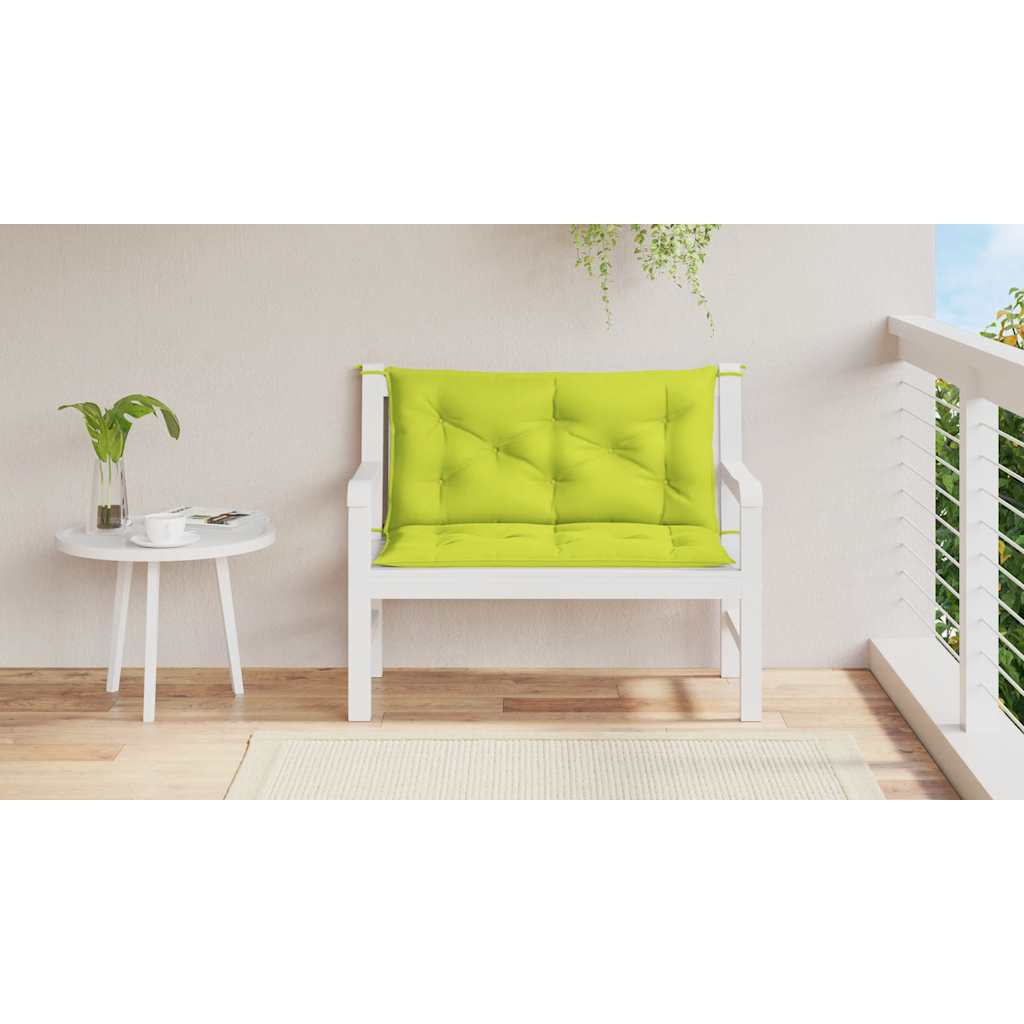 Garden Bench Cushion Bright Green 39.4"x(19.7"+19.7")x2.8" Oxford Fabric