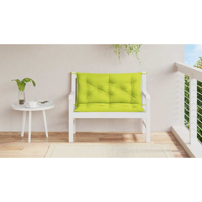 Garden Bench Cushion Bright Green 39.4"x(19.7"+19.7")x2.8" Oxford Fabric