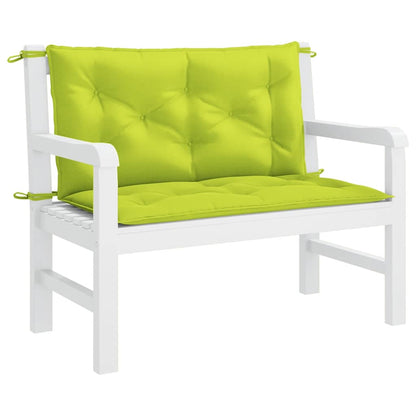 Garden Bench Cushion Bright Green 39.4"x(19.7"+19.7")x2.8" Oxford Fabric
