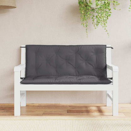 Garden Bench Cushion Anthracite 47.2"x(19.7"+19.7")x2.8" Oxford Fabric