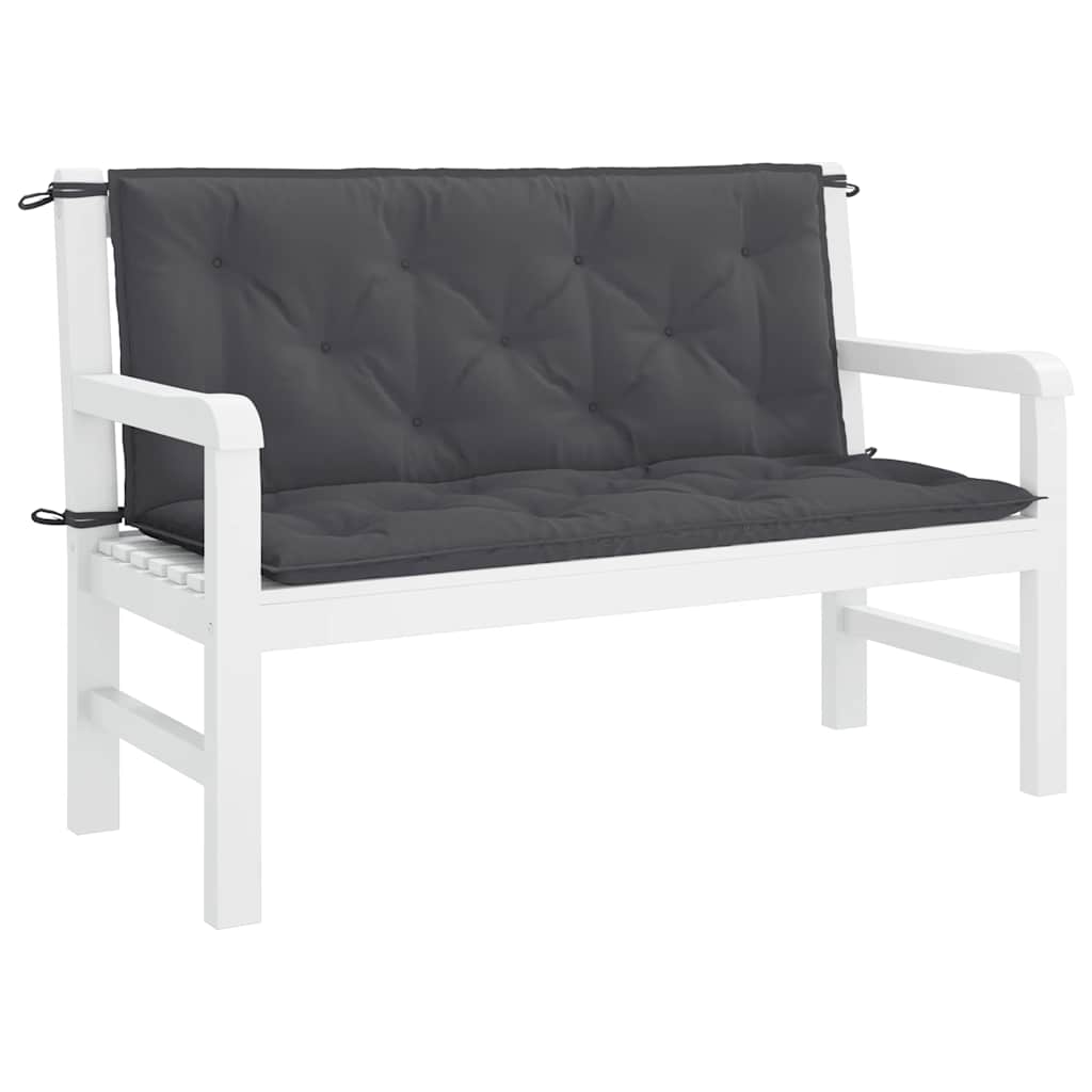 Garden Bench Cushion Anthracite 47.2"x(19.7"+19.7")x2.8" Oxford Fabric
