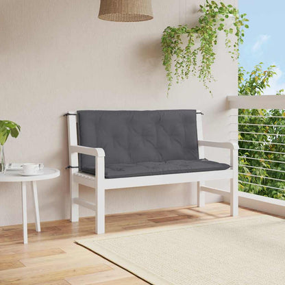 Garden Bench Cushion Anthracite 47.2"x(19.7"+19.7")x2.8" Oxford Fabric