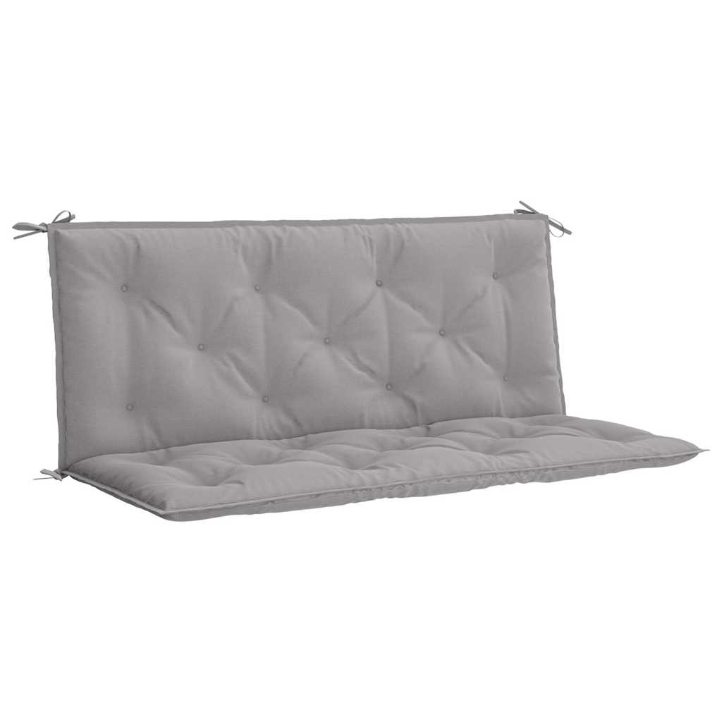 Garden Bench Cushion Gray 47.2"x(19.7"+19.7")x2.8" Oxford Fabric