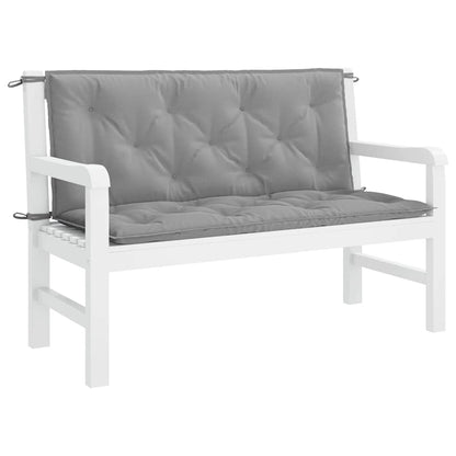 Garden Bench Cushion Gray 47.2"x(19.7"+19.7")x2.8" Oxford Fabric