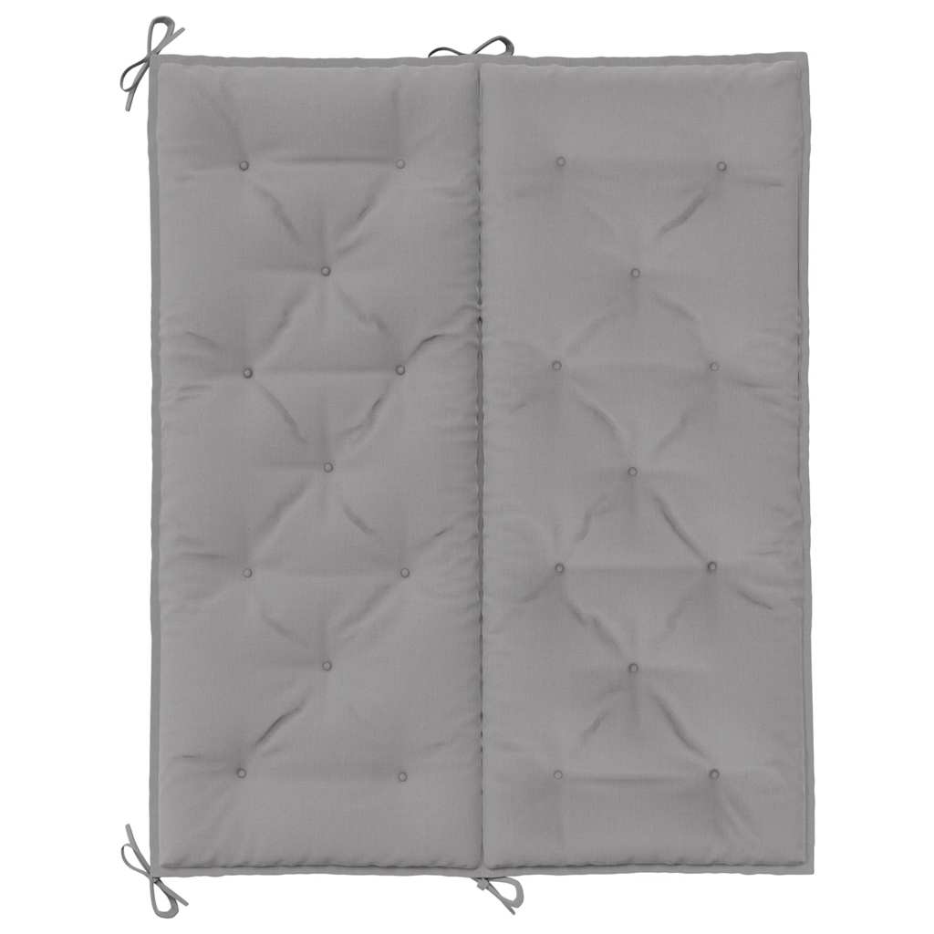 Garden Bench Cushion Gray 47.2"x(19.7"+19.7")x2.8" Oxford Fabric