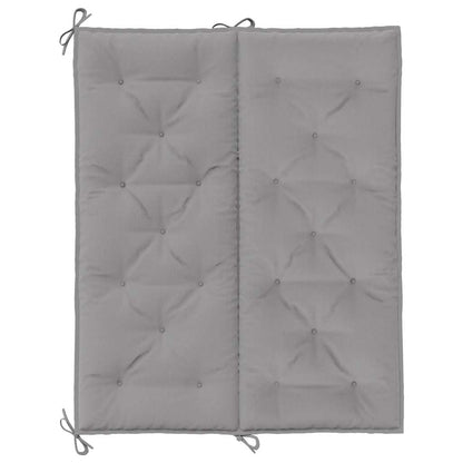 Garden Bench Cushion Gray 47.2"x(19.7"+19.7")x2.8" Oxford Fabric