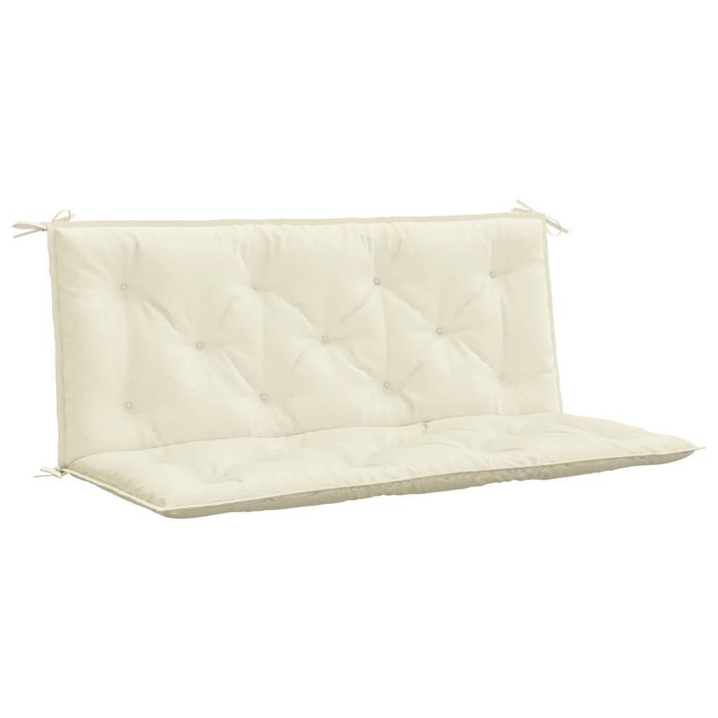 Garden Bench Cushion Cream White 47.2"x(19.7"+19.7")x2.8" Oxford Fabric