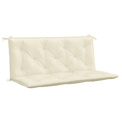 Garden Bench Cushion Cream White 47.2"x(19.7"+19.7")x2.8" Oxford Fabric