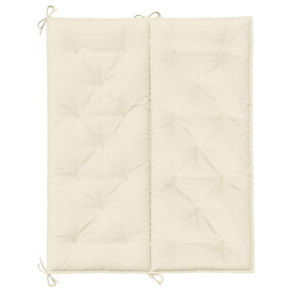 Garden Bench Cushion Cream White 47.2"x(19.7"+19.7")x2.8" Oxford Fabric