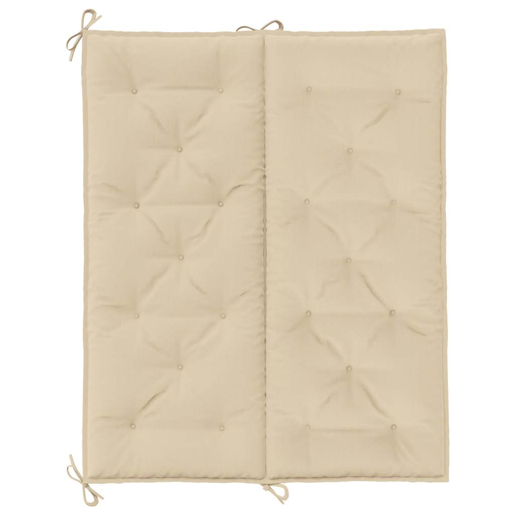 Garden Bench Cushion Beige 47.2"x(19.7"+19.7")x2.8" Oxford Fabric