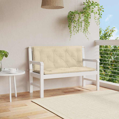 Garden Bench Cushion Beige 47.2"x(19.7"+19.7")x2.8" Oxford Fabric