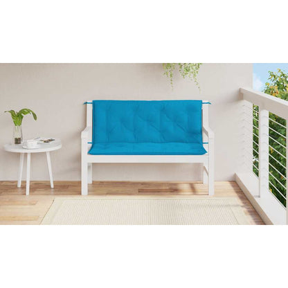 Garden Bench Cushion Light Blue 47.2"x(19.7"+19.7")x2.8" Oxford Fabric