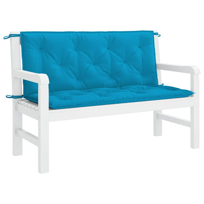 Garden Bench Cushion Light Blue 47.2"x(19.7"+19.7")x2.8" Oxford Fabric