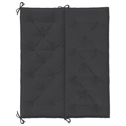 Garden Bench Cushion Black 47.2"x(19.7"+19.7")x2.8" Oxford Fabric