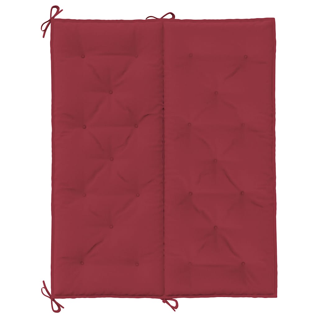 Garden Bench Cushion Wine Red 47.2"x(19.7"+19.7")x2.8" Oxford Fabric
