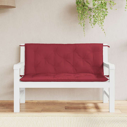 Garden Bench Cushion Wine Red 47.2"x(19.7"+19.7")x2.8" Oxford Fabric