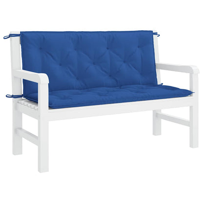 Garden Bench Cushion Blue 47.2"x(19.7"+19.7")x2.8" Oxford Fabric