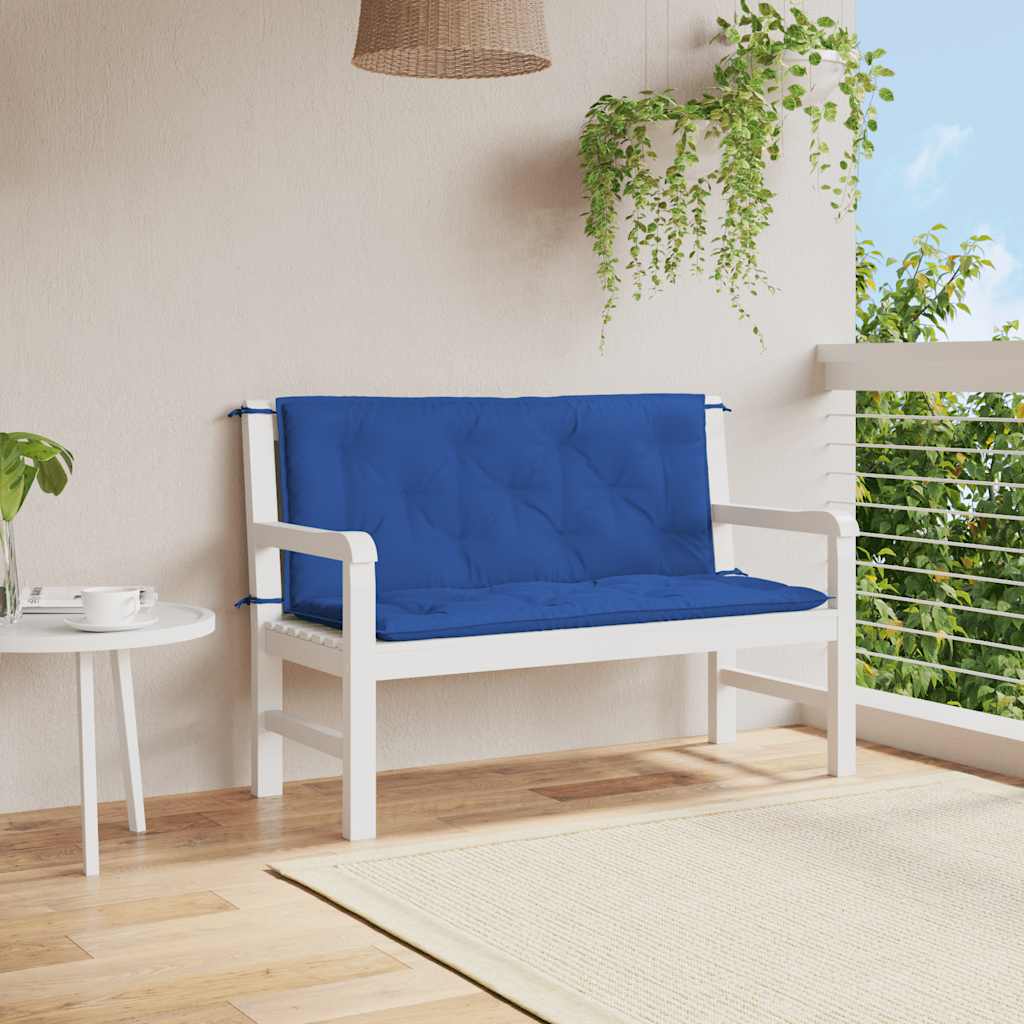 Garden Bench Cushion Blue 47.2"x(19.7"+19.7")x2.8" Oxford Fabric