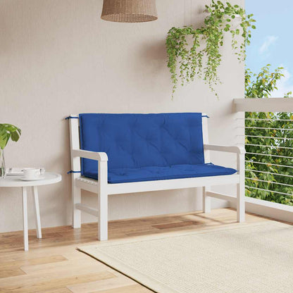 Garden Bench Cushion Blue 47.2"x(19.7"+19.7")x2.8" Oxford Fabric