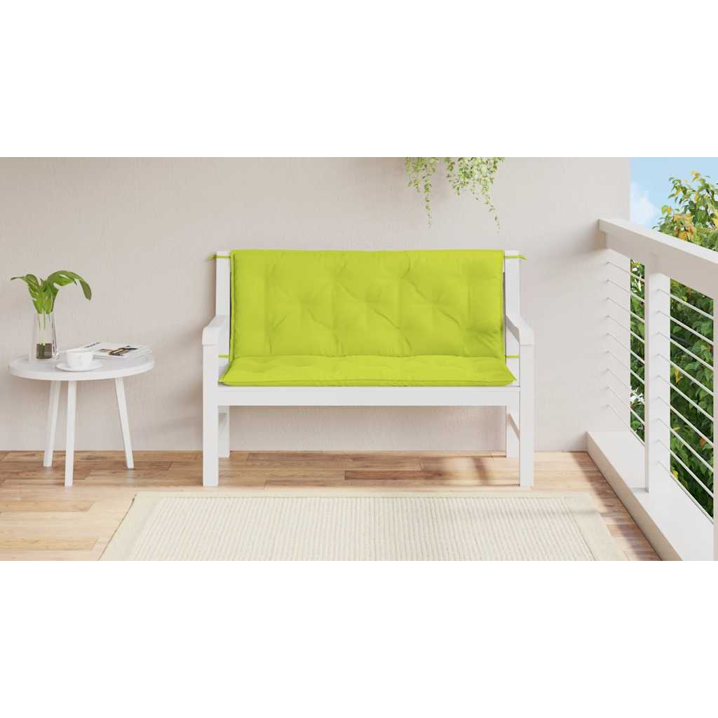 Garden Bench Cushion Bright Green 47.2"x(19.7"+19.7")x2.8" Oxford Fabric