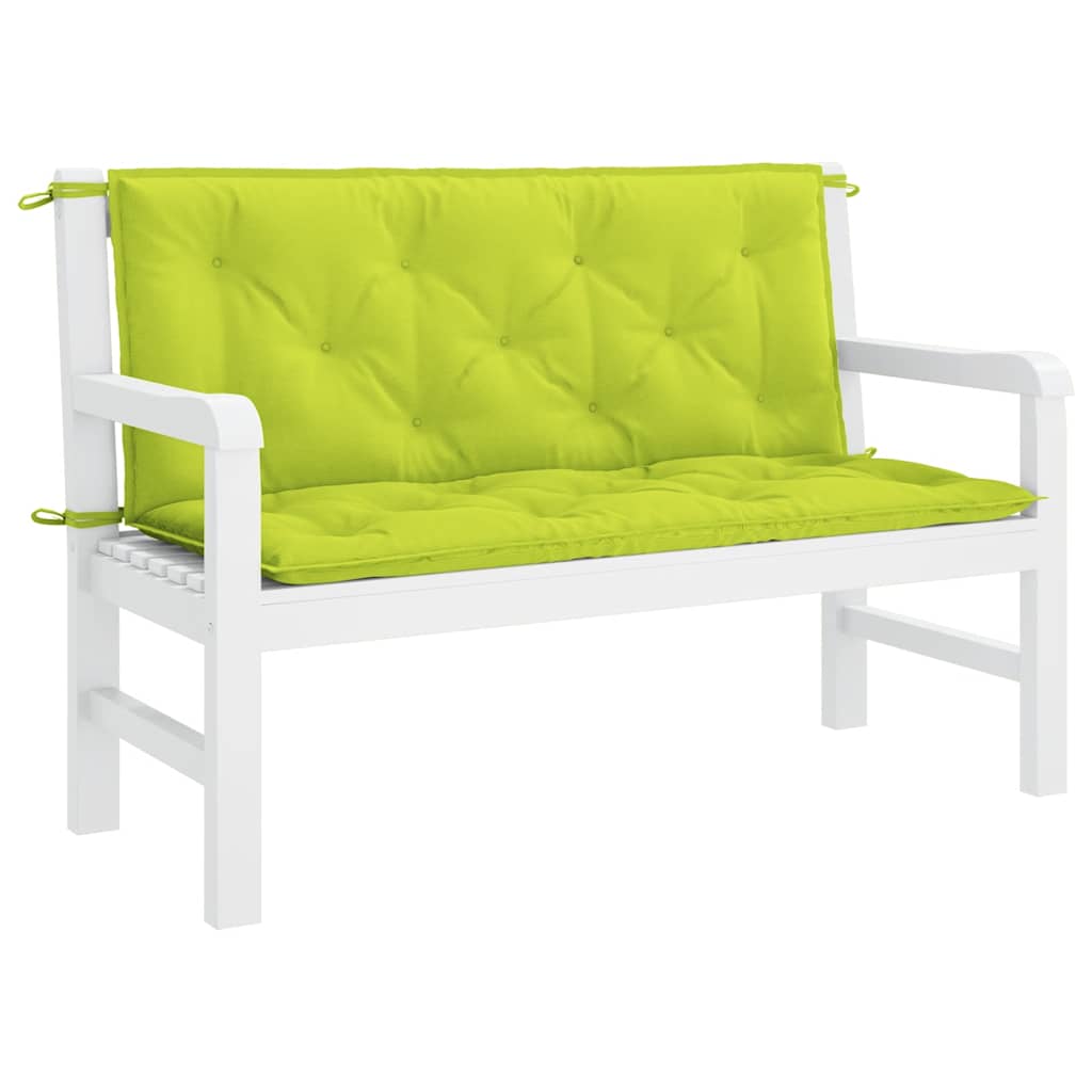 Garden Bench Cushion Bright Green 47.2"x(19.7"+19.7")x2.8" Oxford Fabric