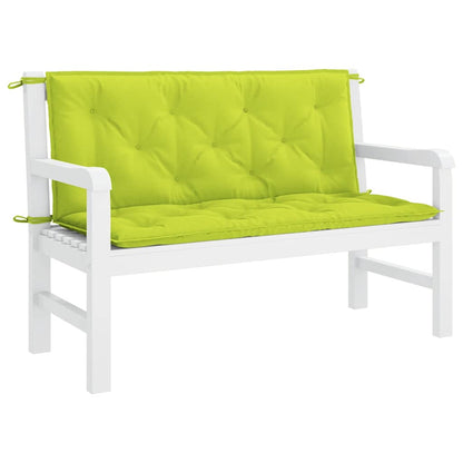 Garden Bench Cushion Bright Green 47.2"x(19.7"+19.7")x2.8" Oxford Fabric