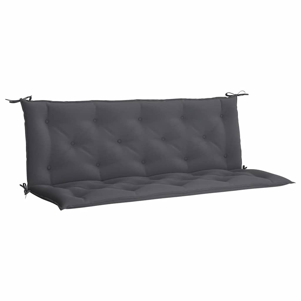 Garden Bench Cushion Anthracite 59.1"x(19.7"+19.7")x2.8" Oxford Fabric