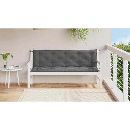 Garden Bench Cushion Anthracite 59.1"x(19.7"+19.7")x2.8" Oxford Fabric