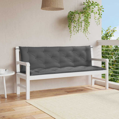 Garden Bench Cushion Anthracite 59.1"x(19.7"+19.7")x2.8" Oxford Fabric
