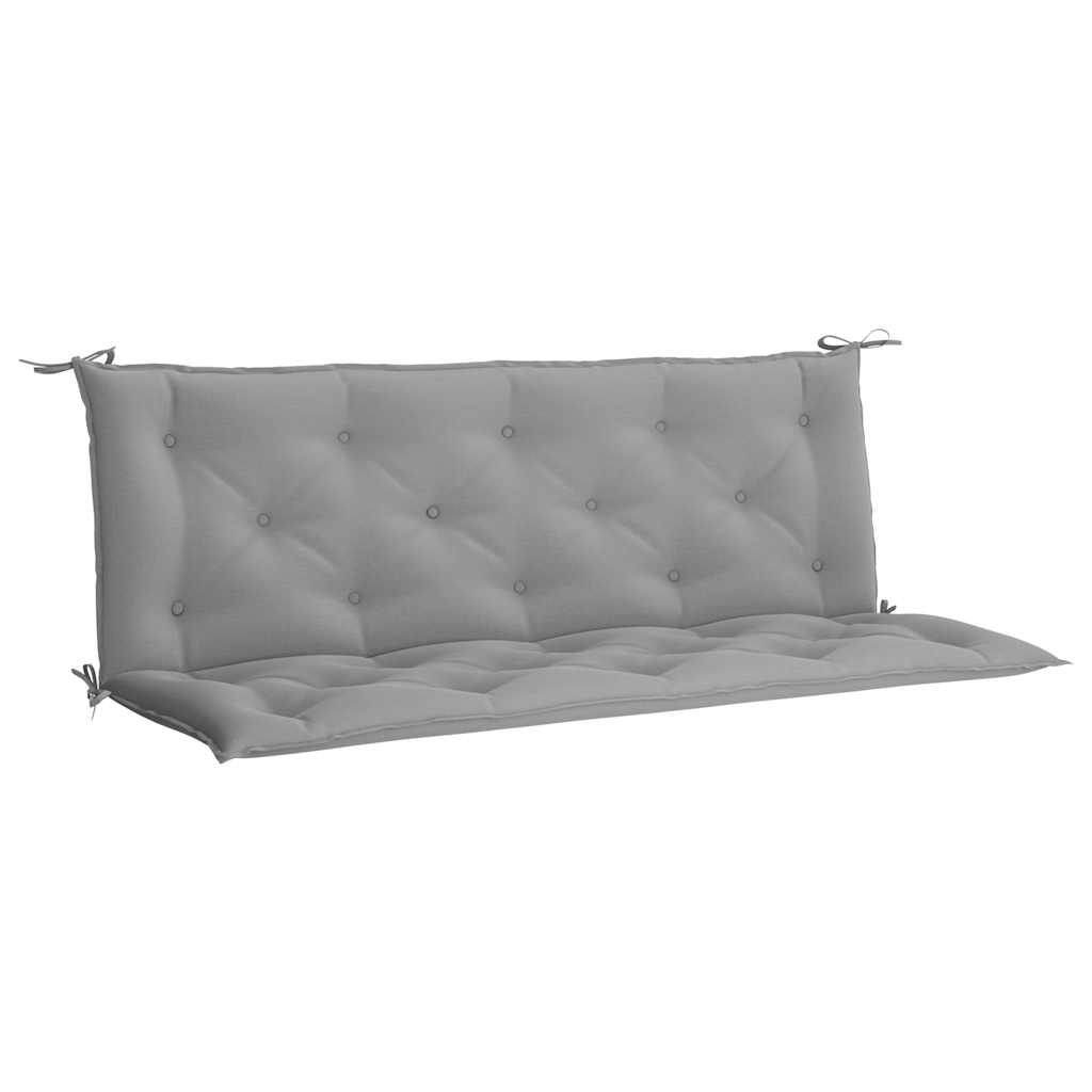 Garden Bench Cushion Gray 59.1"x(19.7"+19.7")x2.8" Oxford Fabric