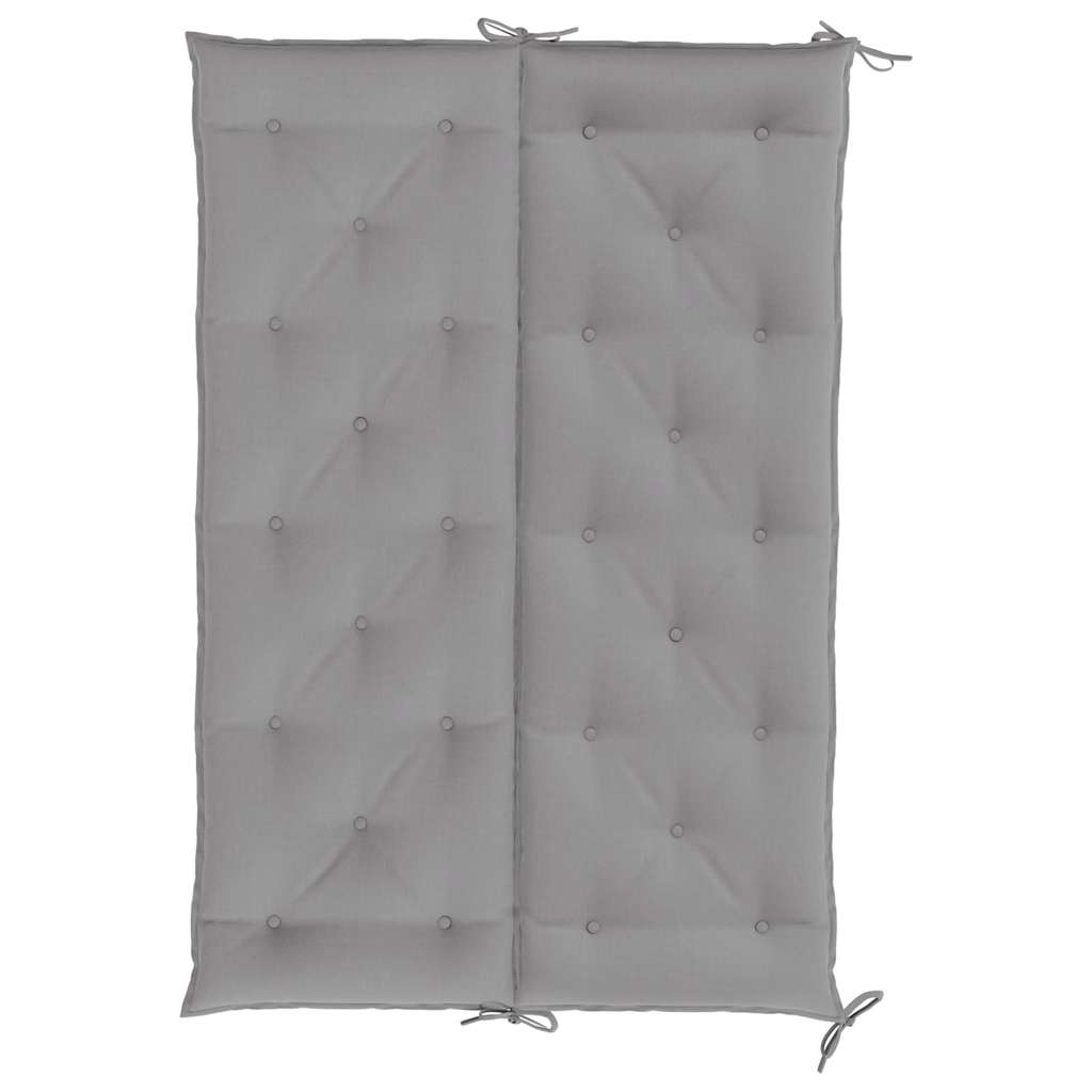 Garden Bench Cushion Gray 59.1"x(19.7"+19.7")x2.8" Oxford Fabric