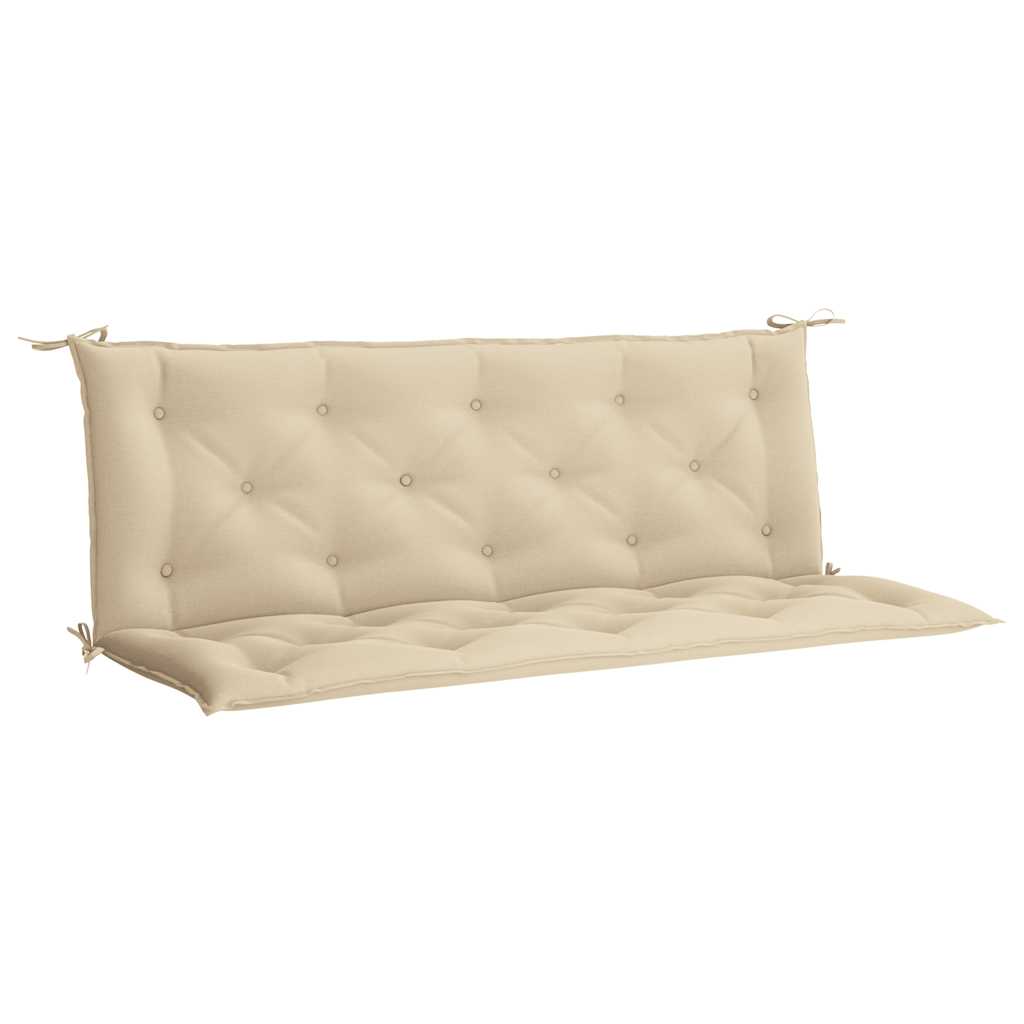 Garden Bench Cushion Beige 59.1"x(19.7"+19.7")x2.8" Oxford Fabric