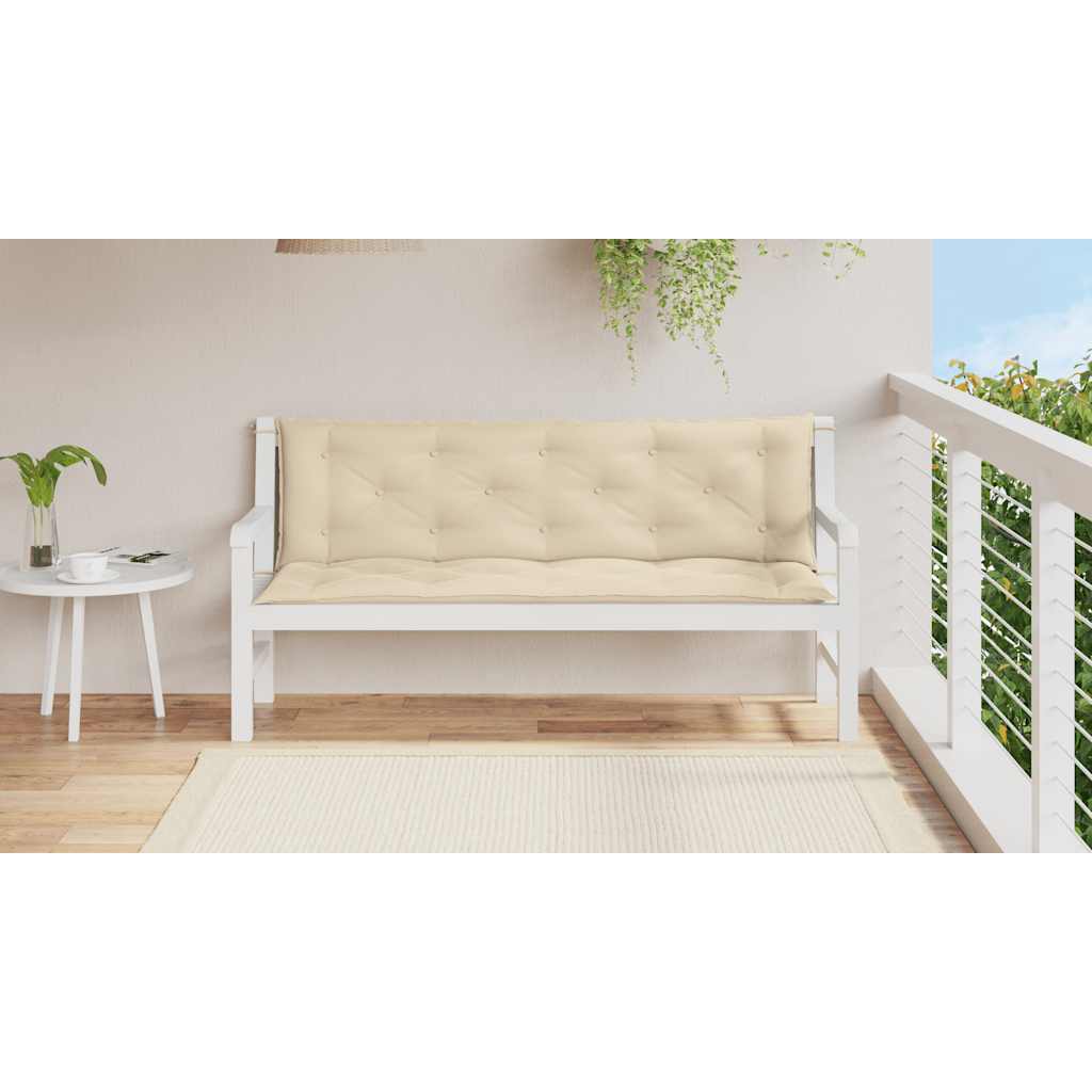 Garden Bench Cushion Beige 59.1"x(19.7"+19.7")x2.8" Oxford Fabric