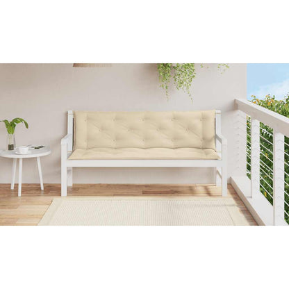 Garden Bench Cushion Beige 59.1"x(19.7"+19.7")x2.8" Oxford Fabric