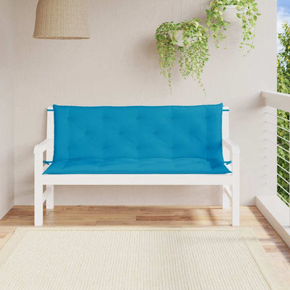 Garden Bench Cushion Light Blue 59.1"x(19.7"+19.7")x2.8" Oxford Fabric