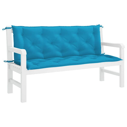 Garden Bench Cushion Light Blue 59.1"x(19.7"+19.7")x2.8" Oxford Fabric