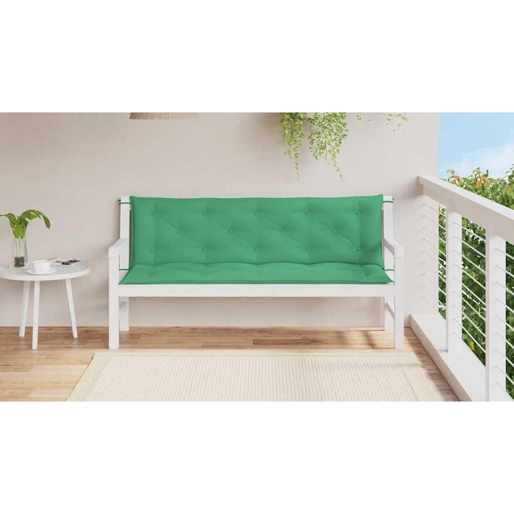 Garden Bench Cushion Green 59.1"x(19.7"+19.7")x2.8" Oxford Fabric